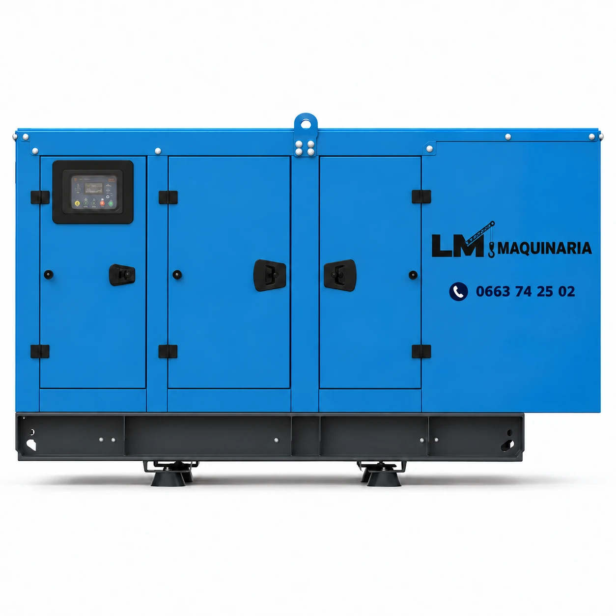 Groupe électrogène diesel insonorisé 100 kVA , illustration de la gamme LM Maquinaria