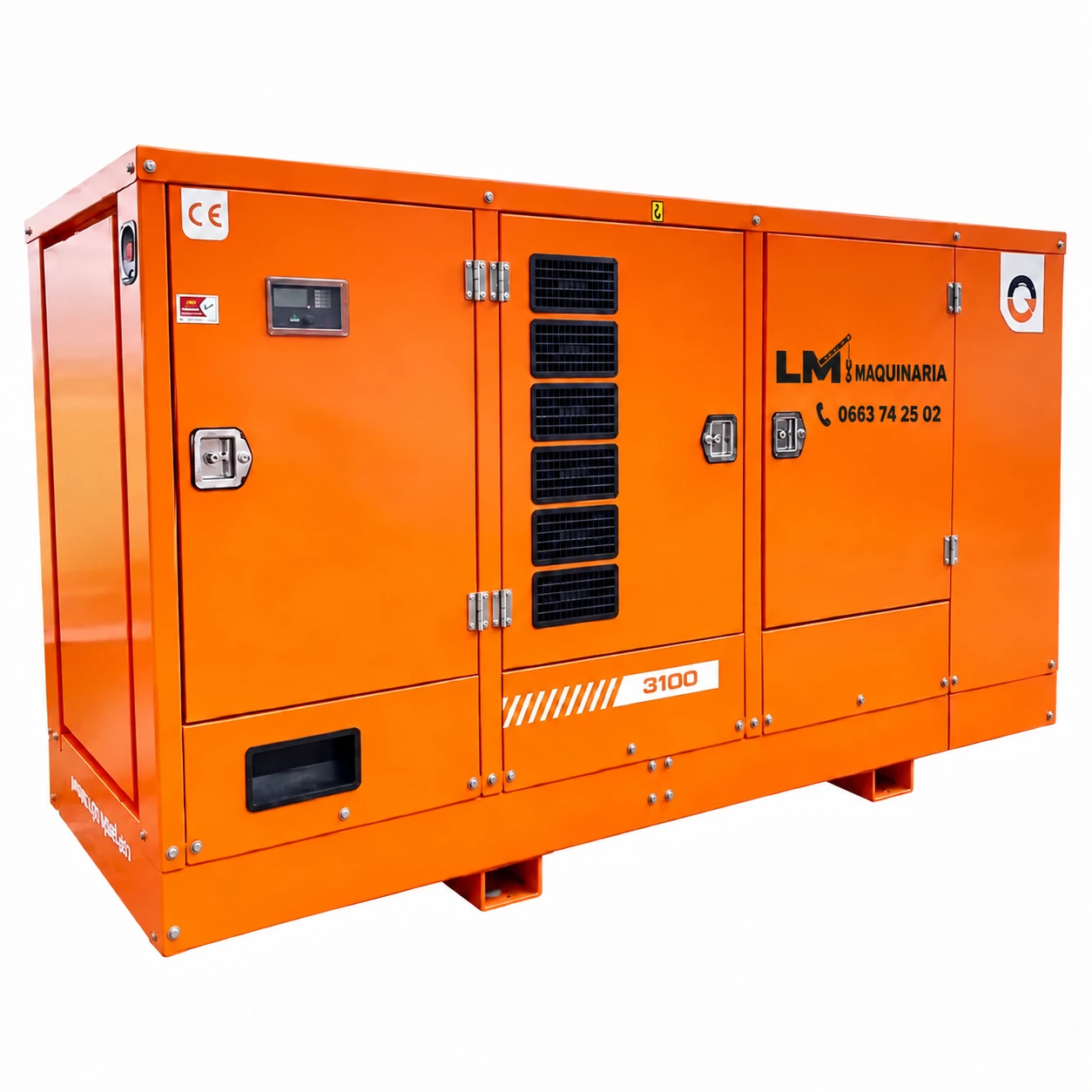 Groupe électrogène diesel insonorisé 200 kVA , illustration de la gamme LM Maquinaria